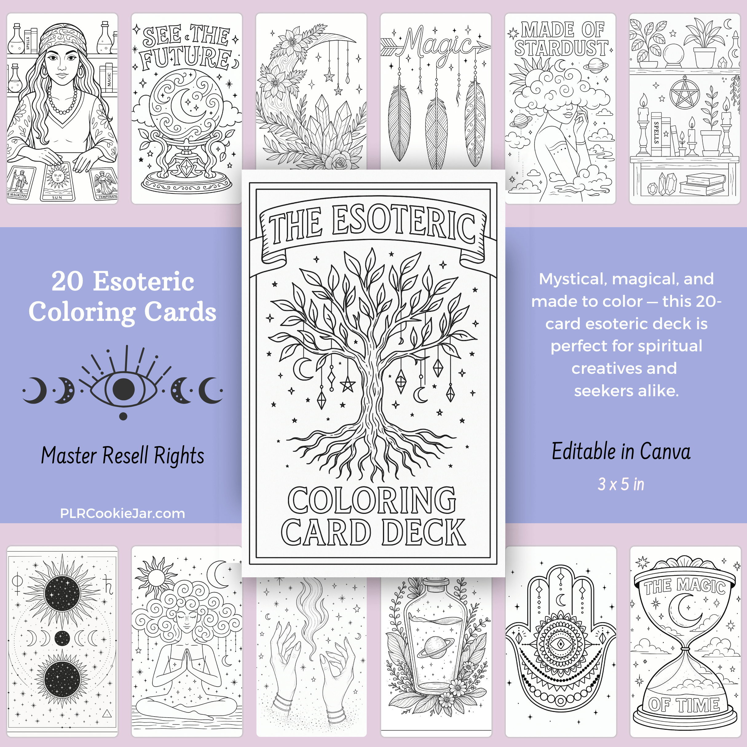 Esoteric Coloring Card Deck