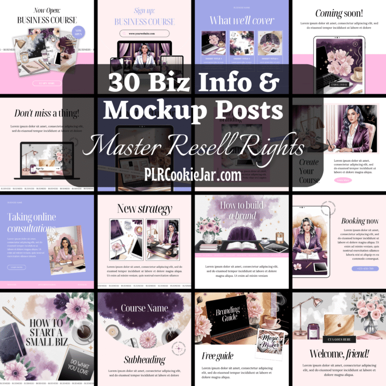 30 Biz Info & Mockup Posts