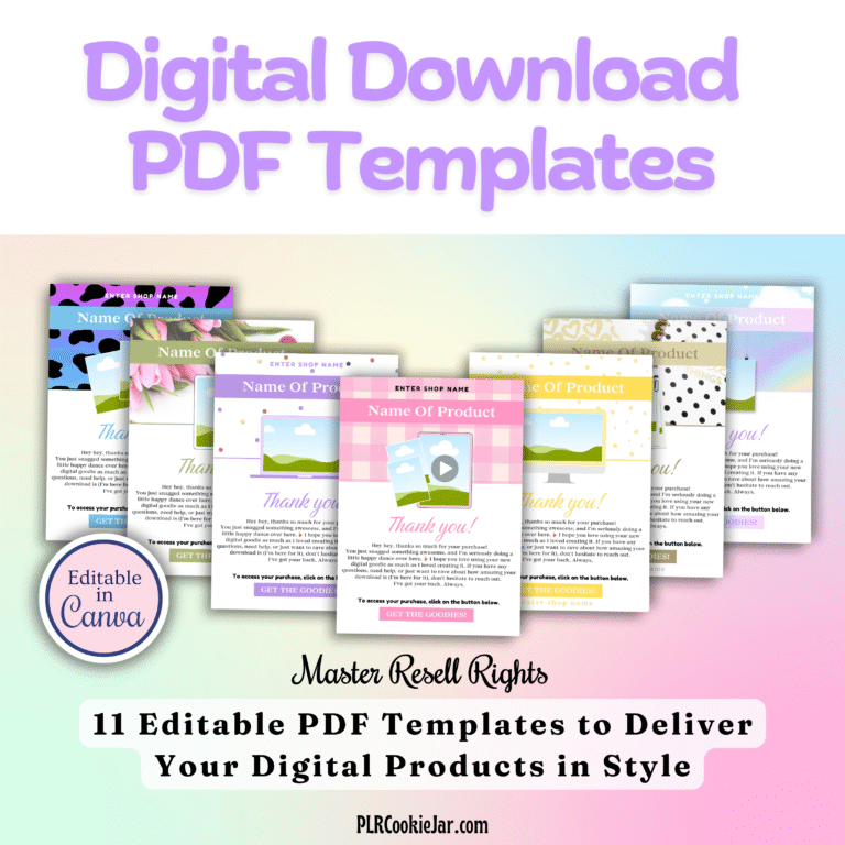 Digital Download PDF Templates