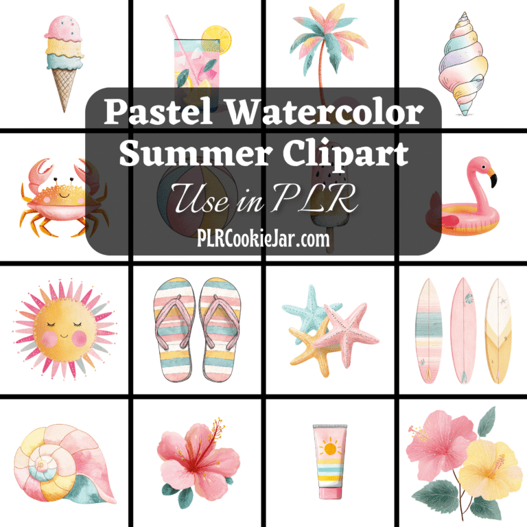 Pastel Watercolor Summer Clipart