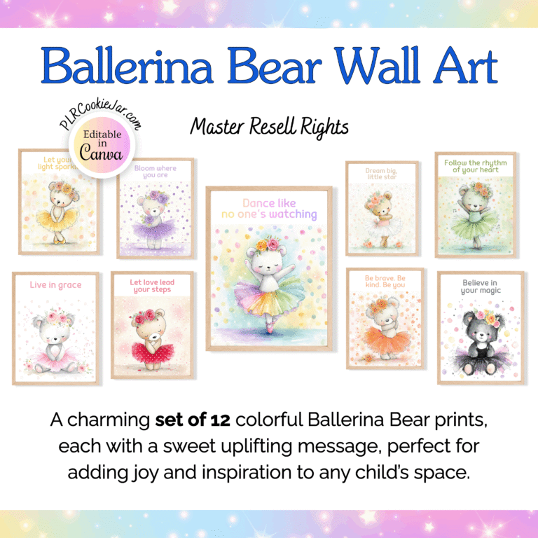 Ballerine Bear Wall Art