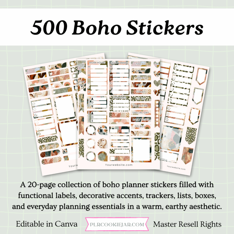 500 Boho Stickers