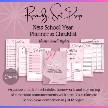 Ready, Set, Prep, New School Year Planner