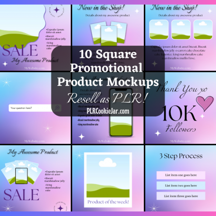 10 Square Promotional Product Mock-ups