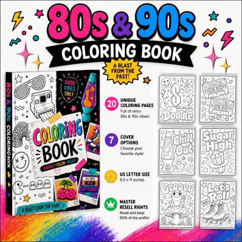 80s & 90s Coloring Book
