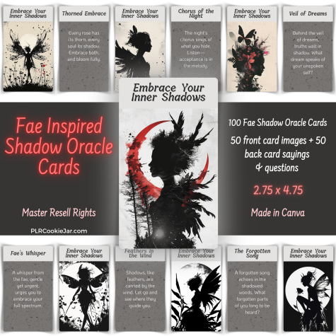 Fae Inspired Shadow Oracle Cards