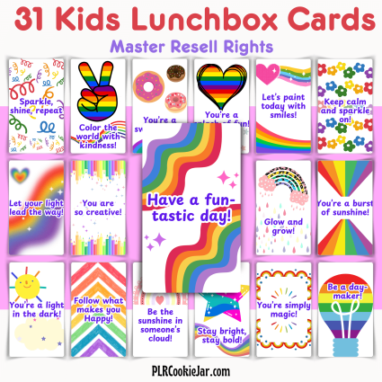 31 Kids Lunchbox Cards
