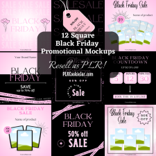 Black Friday promotional Mockups - Square