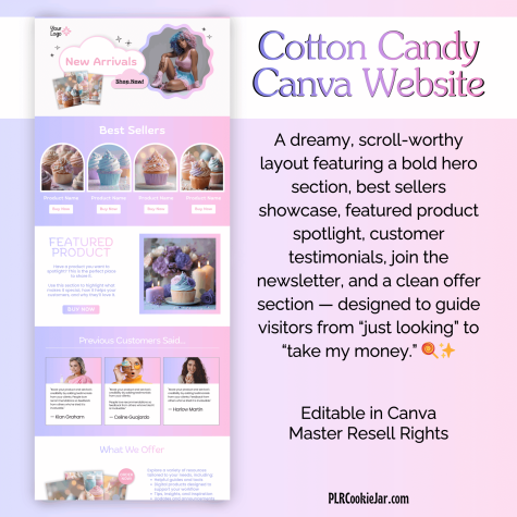 Cotton Candy Canva Website